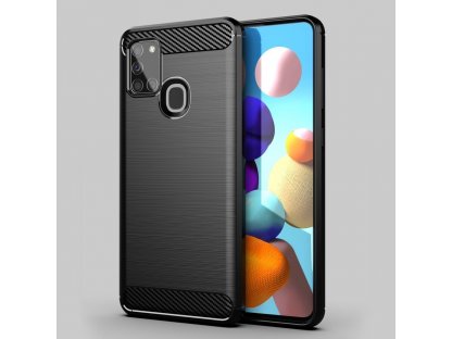 Carbon Case elastické pouzdro Samsung Galaxy A21S černé