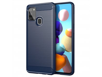 Carbon Case elastické pouzdro Samsung Galaxy A21S modré