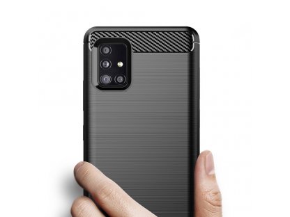 Carbon Case elastické pouzdro Samsung Galaxy A51 5G modré