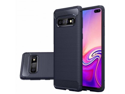 Carbon Case elastické pouzdro Samsung Galaxy S10 Plus modré