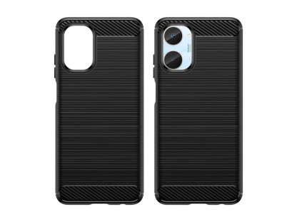 Carbon Case flexibilní silikonový karbonové pouzdro pro Realme 10 - černý