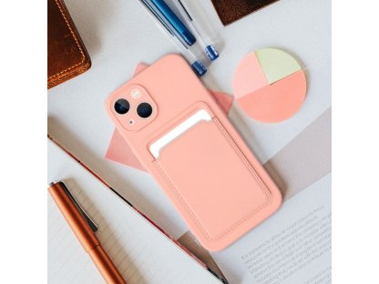 Zadní kryt s kapsou na doklady a platební karty pro XIAOMI Redmi NOTE 12 4G růžový