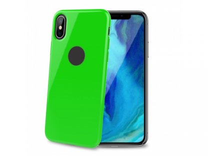 Celly ochranné TPU pouzdro pro iPhone XS Max limetkově zelená