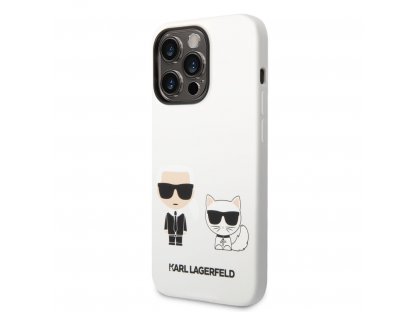 Choupette Liquid Silicone Zadní Kryt pro iPhone 14 Pro Max - bílé