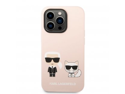 Choupette Liquid Silicone Zadní Kryt pro iPhone 14 Pro Max - růžové