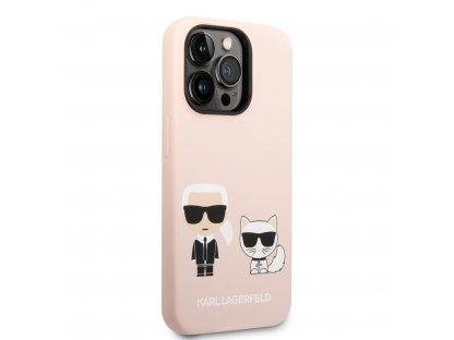 Choupette Liquid Silicone Zadní Kryt pro iPhone 14 Pro Max - růžové