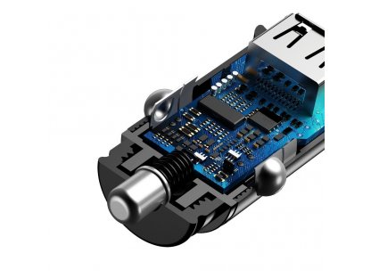 Circular inteligentní nabíječka do auta 2x USB QC3.0 Quick Charge 3.0 SCP AFC 30W černá (CCALL-YD01)