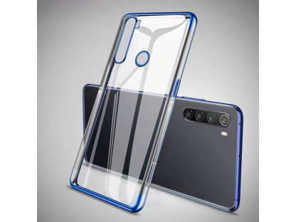 Clear Color case gelové pouzdro s metalickým rámem Huawei P40 modré