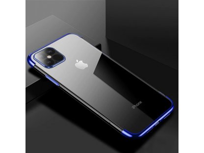 Clear Color case gelové pouzdro s metalickým rámem iPhone 12 mini modré