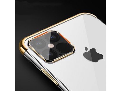 Clear Color case gelové pouzdro s metalickým rámem iPhone 12 Pro Max černé