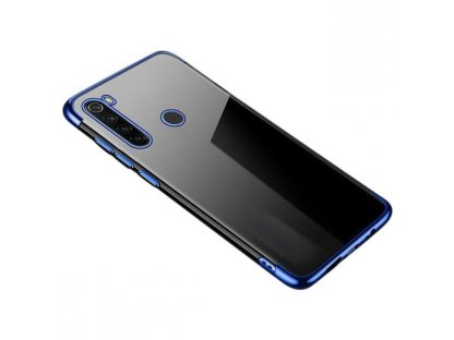 Clear Color case gelové pouzdro s metalickým rámem Motorola G8 Play modré