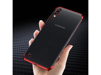 Clear Color case gelové pouzdro s metalickým rámem Samsung Galaxy A10 modré