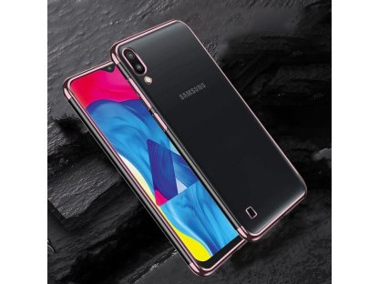 Clear Color case gelové pouzdro s metalickým rámem Samsung Galaxy A10 modré