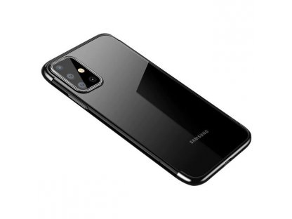 Clear Color case żgelové pouzdro s metalickým rámem Samsung Galaxy A41 černé
