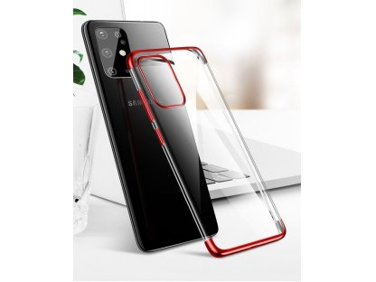 Clear Color case żgelové pouzdro s metalickým rámem Samsung Galaxy A41 černé