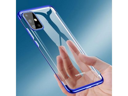 Clear Color case gelové pouzdro s metalickým rámem Samsung Galaxy A51 červené