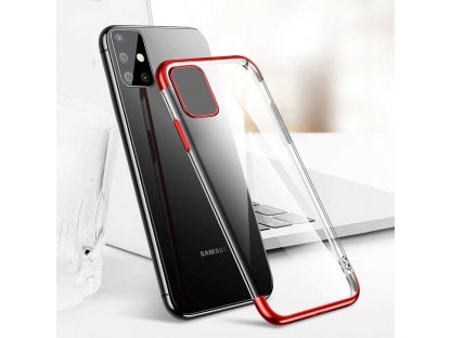 Clear Color case gelové pouzdro s metalickým rámem Samsung Galaxy A71 černé