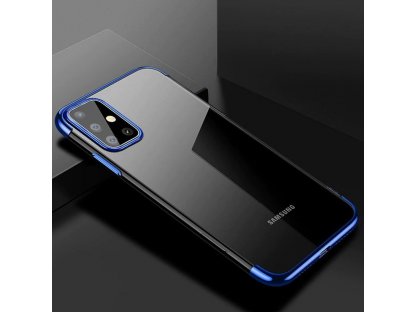 Clear Color case gelové pouzdro s metalickým rámem Samsung Galaxy A71 černé