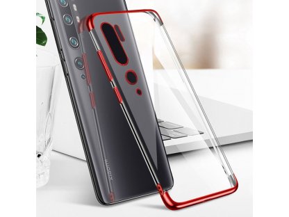 Clear Color case gelové pouzdro s metalickým rámem Xiaomi Mi Note 10 / Mi Note 10 Pro / Mi CC9 Pro červené