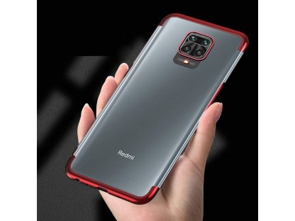 Clear Color case gelové pouzdro s metalickým rámem Xiaomi Redmi 10X 4G / Xiaomi Redmi Note 9 černé