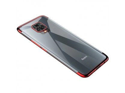 Clear Color case gelové pouzdro s metalickým rámem Xiaomi Redmi 10X 4G / Xiaomi Redmi Note 9 červené