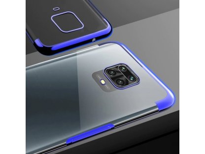 Clear Color case gelové pouzdro s metalickým rámem Xiaomi Redmi 10X 4G / Xiaomi Redmi Note 9 modré