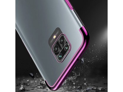 Clear Color case gelové pouzdro s metalickým rámem Xiaomi Redmi 10X 4G / Xiaomi Redmi Note 9 modré