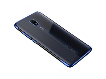 Clear Color case gelové pouzdro s metalickým rámem Xiaomi Redmi 8A modré