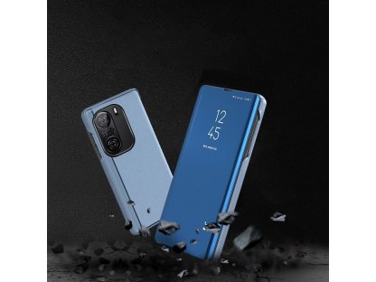 Clear View Case flipové pouzdro Xiaomi Redmi K40 Pro+ / K40 Pro / K40 / Poco F3 modré