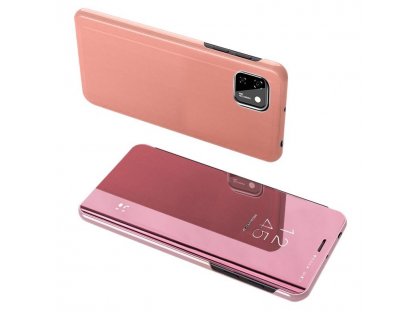 Clear View Case fpouzdro s klapkou Huawei Y5p růžové