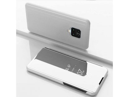 Clear View Case pouzdro s klapkou Xiaomi Redmi 10X 4G / Xiaomi Redmi Note 9 stříbrné