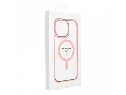 Color Edge Mag Cover case compatible with MagSafe for IPHONE 15 PLUS pink