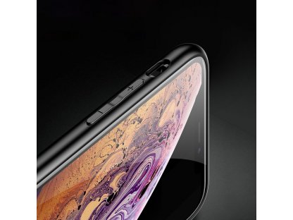 Color Glass Case pouzdro z tvrzeného skla s clonou na kameru iPhone XS / iPhone X vzorek 4