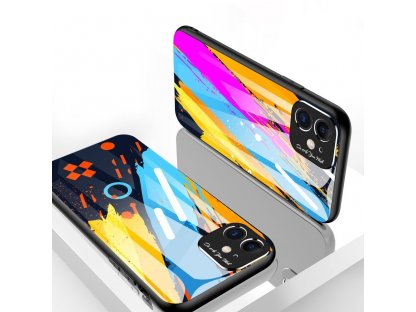 Color Glass Case pouzdro z tvrzeného skla s clonou na kameru Xiaomi Redmi Note 9 Pro / Redmi Note 9S vzorek 3