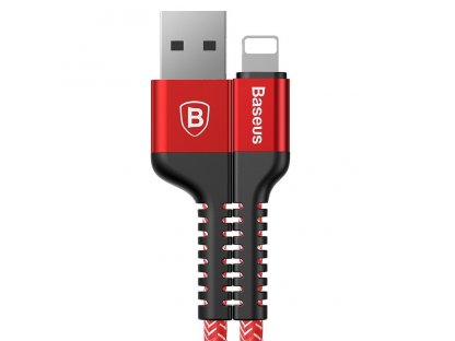 Confidant Anti-break Cable odolný nylonový kabel USB Lightning 2A 1M červený