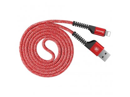 Confidant Anti-break Cable odolný nylonový kabel USB Lightning 2A 1M červený