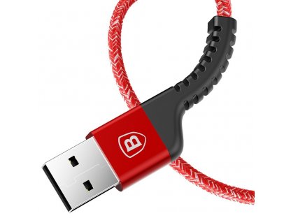 Confidant Anti-break Cable odolný nylonový kabel USB Lightning 2A 1M červený