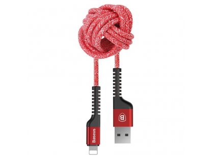 Confidant Anti-break Cable odolný nylonový kabel USB Lightning 2A 1M červený