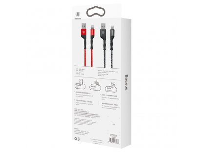 Confidant Anti-break Cable odolný nylonový kabel USB Lightning 2A 1M červený