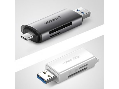 Čtečka karet SD / micro SD na USB 3.0 / USB-C 3.0 šedá (50706)