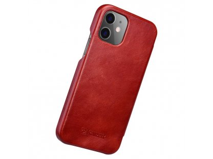 Curved Edge Vintage Folio kožené pouzdro iPhone 12 Pro Max červené (RIX1202 red)