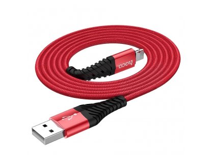 Datový kabel USB na iPhone Lightning 8-pin COOL X38 1 metr červený