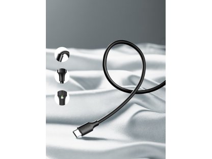 Datový kabel USB na USB-C 3A 0,5 m černý (60115)