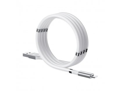 Datový samoorganizační magnetické kabel USB - Lightning kabel 2,1 A 1 m bílý (RC-125i bílý)