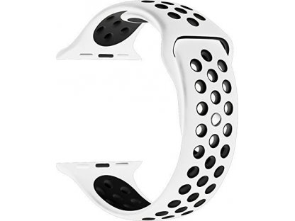 Double Silikonový Pásek bílo-černý pro iWatch 4 40mm (EU Blister)