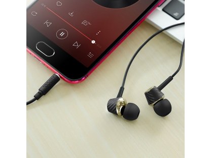 Drátová sluchátka do uší Graceful M70 černá