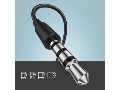 Drátová sluchátka do uší s 3,5 mm mini jackem, dálkovým ovládáním a mikrofonem, bílá (JR-EL114)