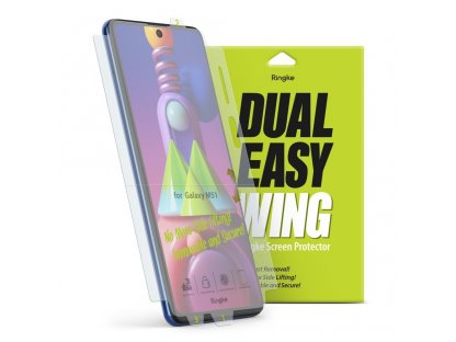 Dual Easy Wing 2x ochranná fólie na displej a boky telefonu Samsung Galaxy M51 (DWSG0015)