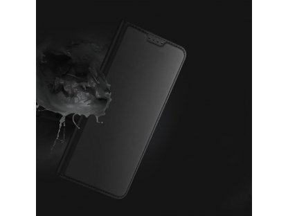 Hladké kožené knížkové pouzdro pro Redmi Note 12 Pro 5G černé