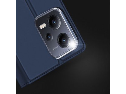 Hladké kožené knížkové pouzdro pro Redmi Note 12 Pro 5G černé